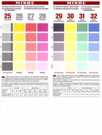 Mixol Tint Color Chart