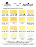 Color Chart, Monarch Gold Leaf @ seppleaf.com